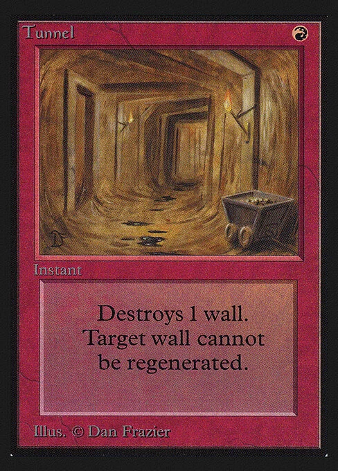 Tunnel, carta Magic di tipo Instant illustrata da Dan Frazier