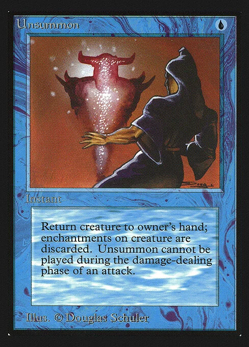 Unsummon, carta Magic di tipo Instant illustrata da Douglas Shuler