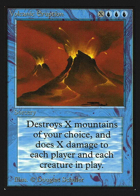 Volcanic Eruption, carta Magic di tipo Sorcery illustrata da Douglas Shuler