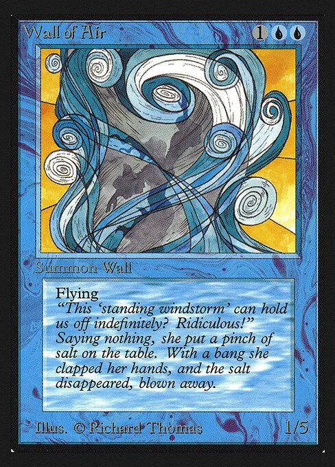 Wall of Air, carta Magic di tipo Creature — Wall illustrata da Richard Thomas