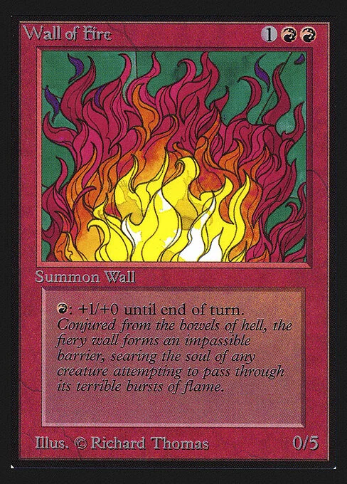 Wall of Fire, carta Magic di tipo Creature — Wall illustrata da Richard Thomas