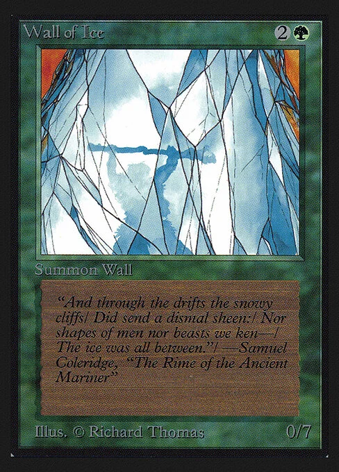 Wall of Ice, carta Magic di tipo Creature — Wall illustrata da Richard Thomas