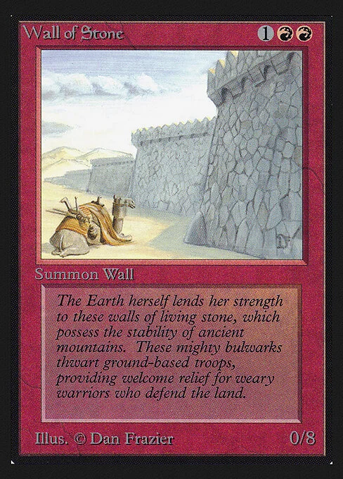 Wall of Stone, carta Magic di tipo Creature — Wall illustrata da Dan Frazier