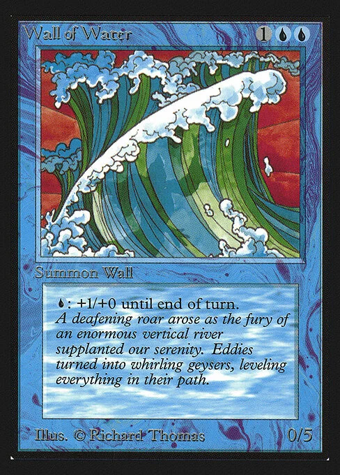 Wall of Water, carta Magic di tipo Creature — Wall illustrata da Richard Thomas