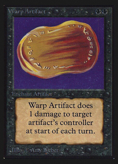 Warp Artifact, carta Magic di tipo Enchantment — Aura illustrata da Amy Weber