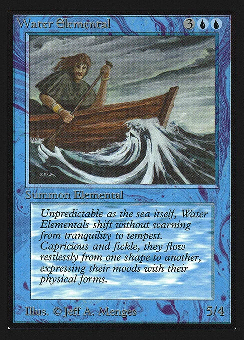 Water Elemental, carta Magic di tipo Creature — Elemental illustrata da Jeff A. Menges