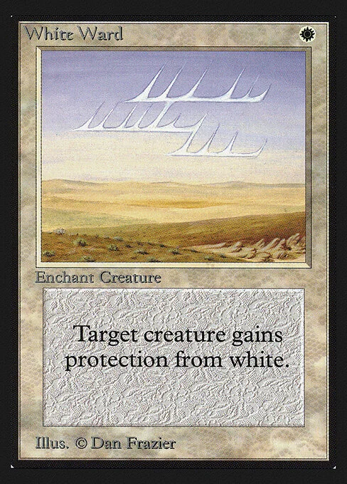 White Ward, carta Magic di tipo Enchantment — Aura illustrata da Dan Frazier