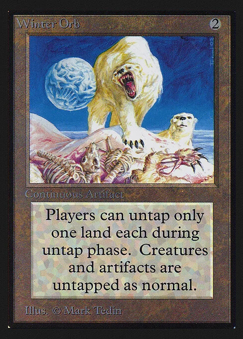 Winter Orb, carta Magic di tipo Artifact illustrata da Mark Tedin