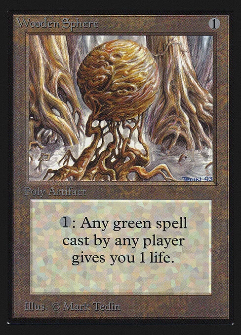 Wooden Sphere, carta Magic di tipo Artifact illustrata da Mark Tedin