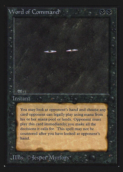 Word of Command, carta Magic di tipo Instant illustrata da Jesper Myrfors