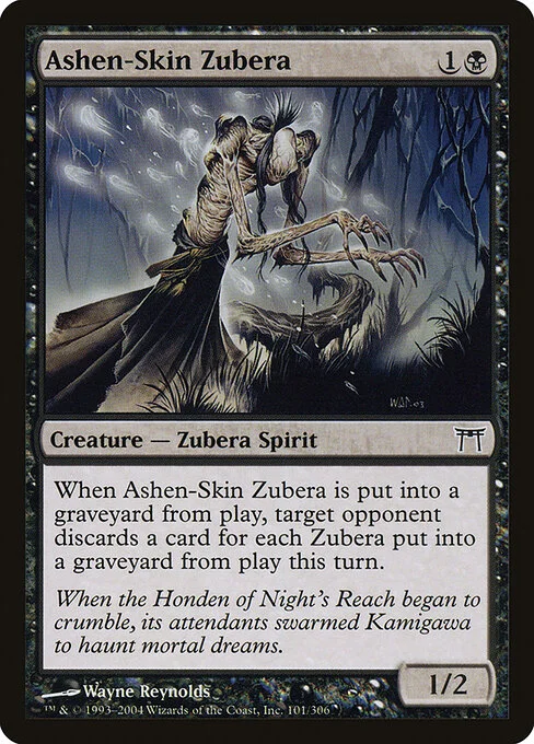 Ashen-Skin Zubera, carta Magic di tipo Creature — Zubera Spirit illustrata da Wayne Reynolds