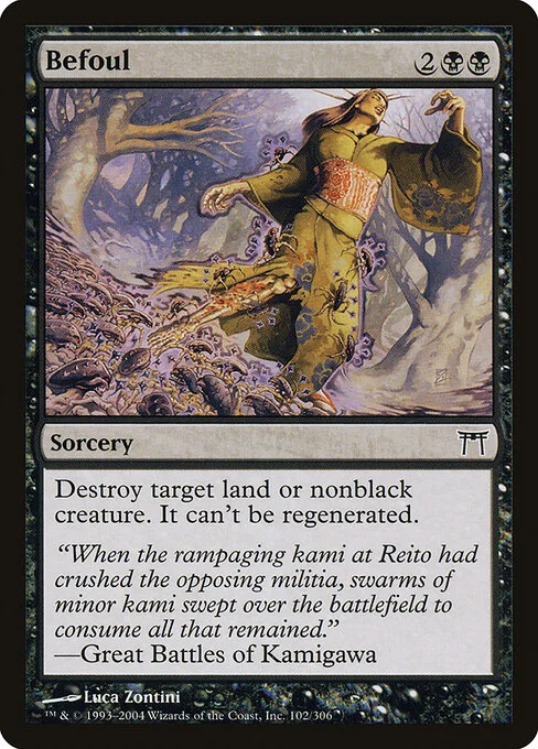 Befoul, carta Magic di tipo Sorcery illustrata da Luca Zontini