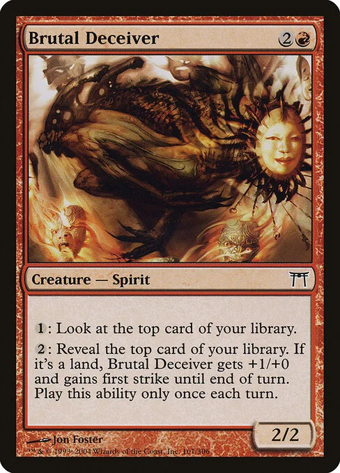 Brutal Deceiver, carta Magic di tipo Creature — Spirit illustrata da Jon Foster