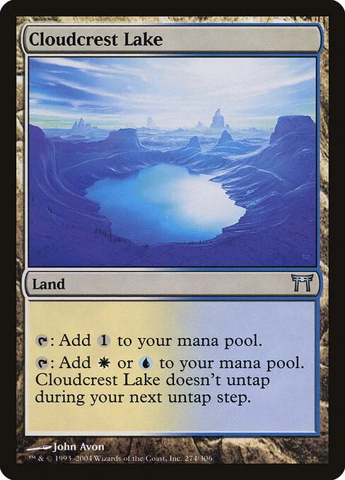 Cloudcrest Lake, carta Magic di tipo Land illustrata da John Avon