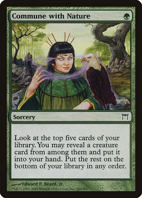 Commune with Nature, carta Magic di tipo Sorcery illustrata da Edward P. Beard, Jr.