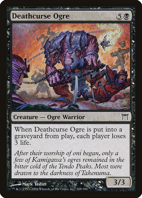 Deathcurse Ogre, carta Magic di tipo Creature — Ogre Warrior illustrata da Mark Tedin