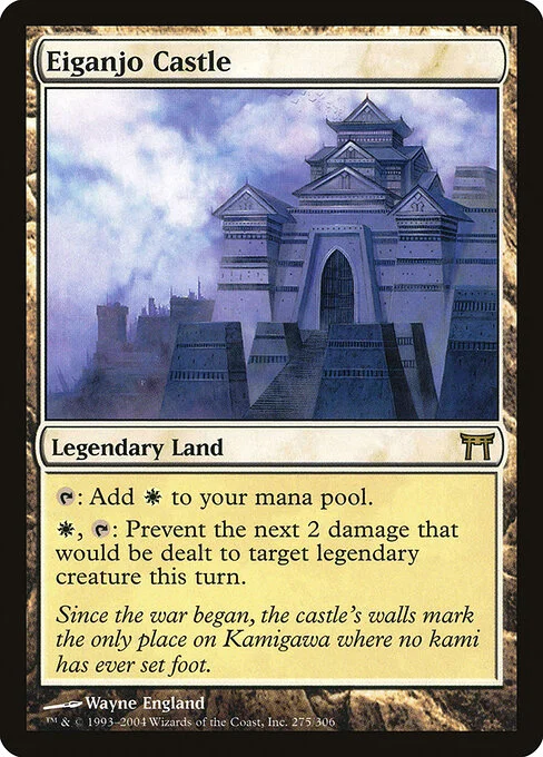 Eiganjo Castle, carta Magic di tipo Legendary Land illustrata da Wayne England