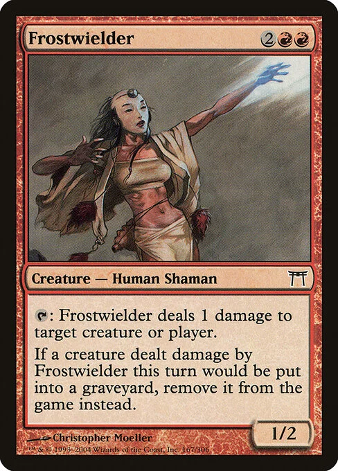 Frostwielder, carta Magic di tipo Creature — Human Shaman illustrata da Christopher Moeller