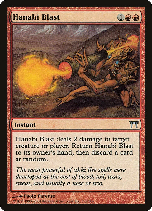 Hanabi Blast, carta Magic di tipo Instant illustrata da Paolo Parente