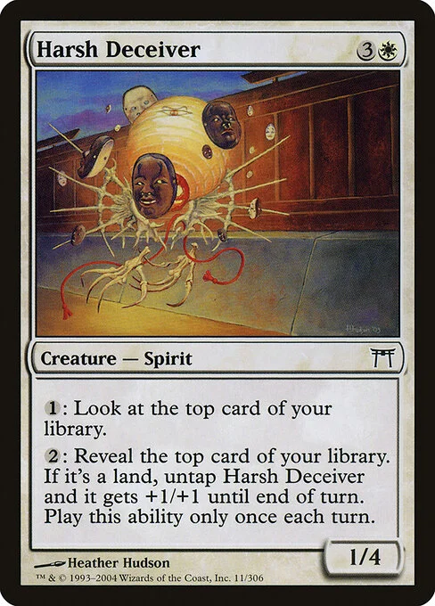Harsh Deceiver, carta Magic di tipo Creature — Spirit illustrata da Heather Hudson
