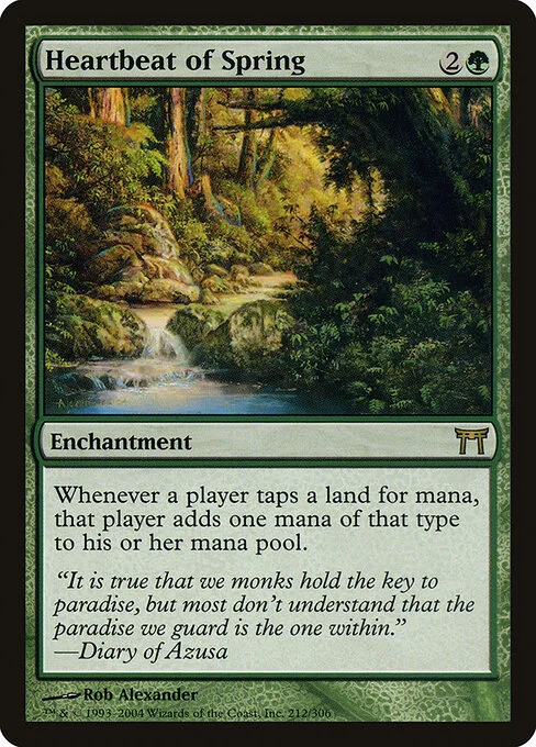 Heartbeat of Spring, carta Magic di tipo Enchantment illustrata da Rob Alexander