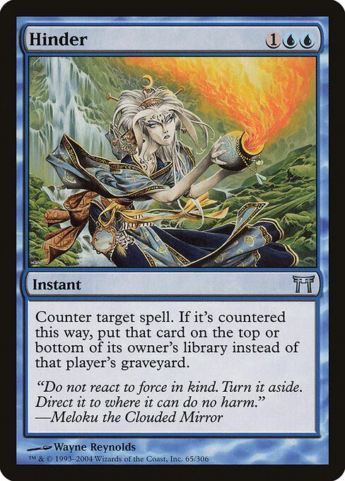 Hinder, carta Magic di tipo Instant illustrata da Wayne Reynolds