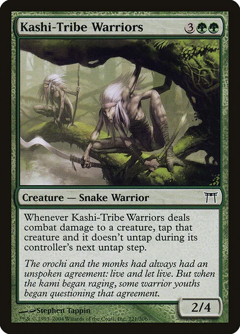 Kashi-Tribe Warriors, carta Magic di tipo Creature — Snake Warrior illustrata da Stephen Tappin