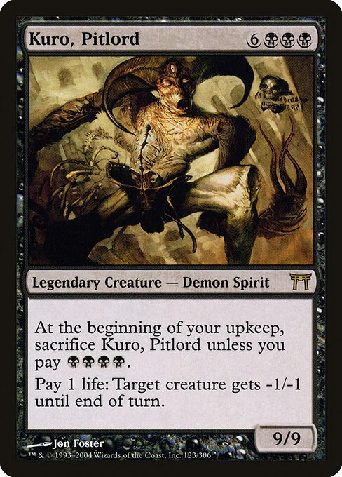 Kuro, Pitlord, carta Magic di tipo Legendary Creature — Demon Spirit illustrata da Jon Foster