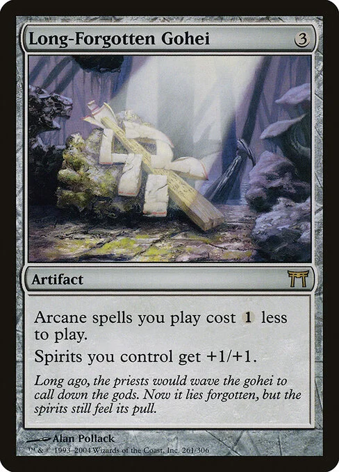 Long-Forgotten Gohei, carta Magic di tipo Artifact illustrata da Alan Pollack
