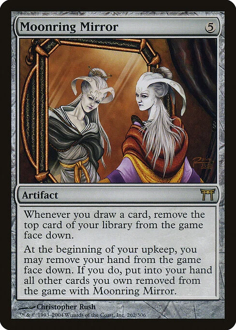 Moonring Mirror, carta Magic di tipo Artifact illustrata da Christopher Rush