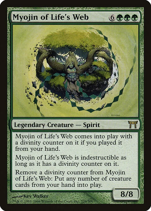 Myojin of Life's Web, carta Magic di tipo Legendary Creature — Spirit illustrata da Kev Walker