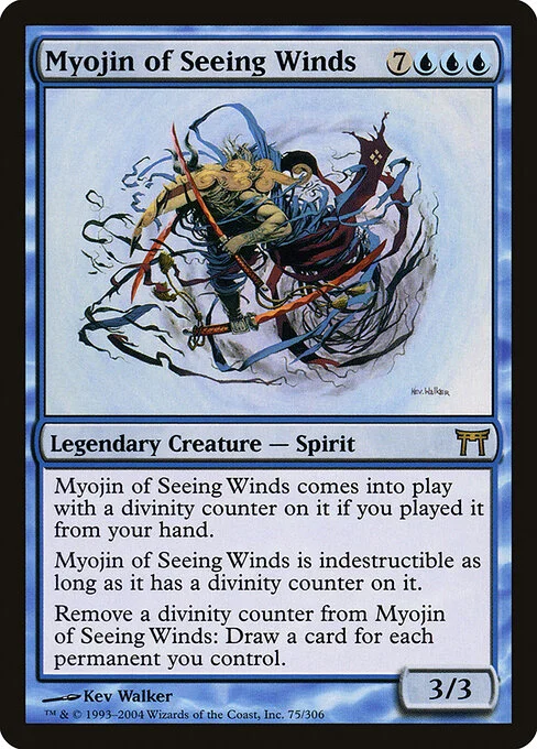 Myojin of Seeing Winds, carta Magic di tipo Legendary Creature — Spirit illustrata da Kev Walker