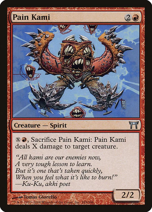 Pain Kami, carta Magic di tipo Creature — Spirit illustrata da Tomas Giorello
