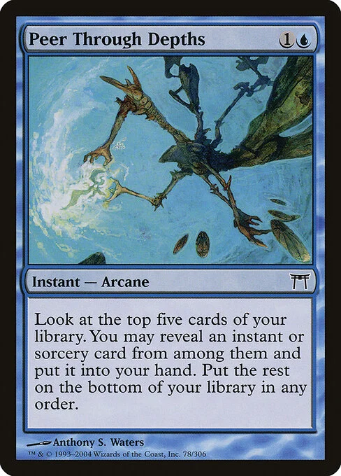 Peer Through Depths, carta Magic di tipo Instant — Arcane illustrata da Anthony S. Waters