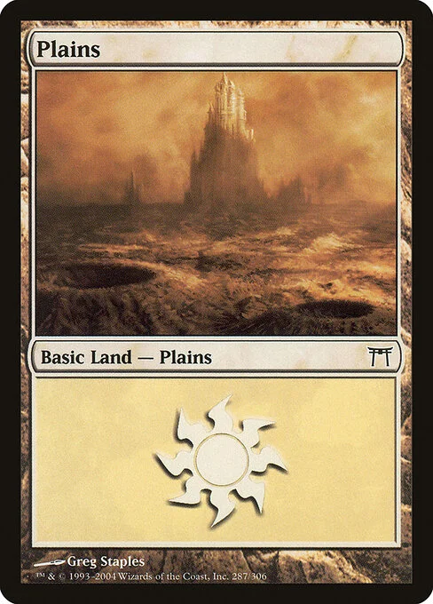 Plains, carta Magic di tipo Basic Land — Plains illustrata da Greg Staples