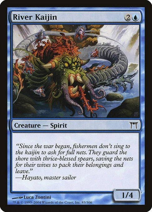 River Kaijin, carta Magic di tipo Creature — Spirit illustrata da Luca Zontini