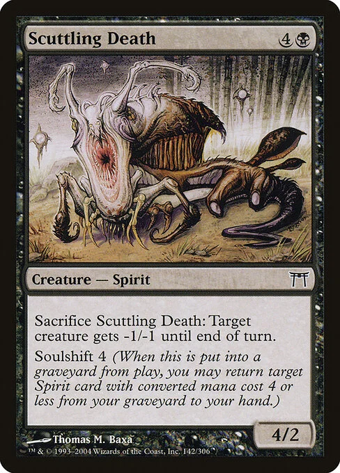 Scuttling Death, carta Magic di tipo Creature — Spirit illustrata da Thomas M. Baxa