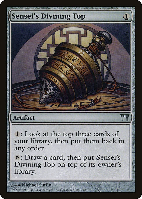 Sensei's Divining Top, carta Magic di tipo Artifact illustrata da Michael Sutfin