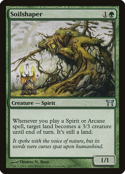 Soilshaper, carta Magic di tipo Creature — Spirit illustrata da Thomas M. Baxa