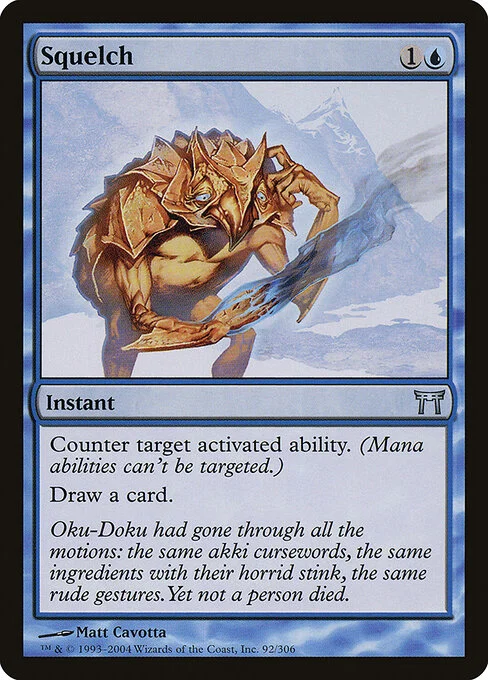 Squelch, carta Magic di tipo Instant illustrata da Matt Cavotta