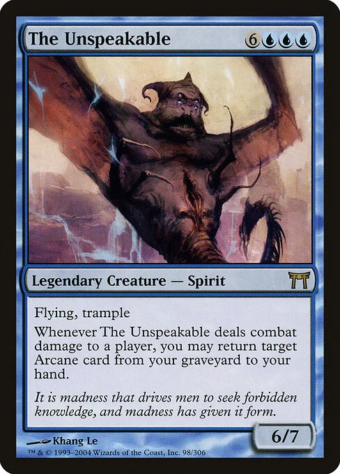 The Unspeakable, carta Magic di tipo Legendary Creature — Spirit illustrata da Khang Le