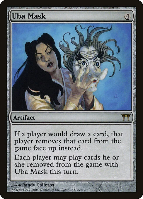 Uba Mask, carta Magic di tipo Artifact illustrata da Randy Gallegos