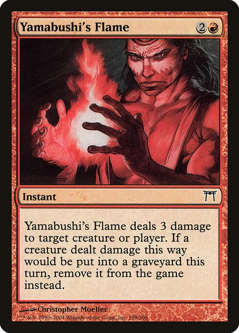 Yamabushi's Flame, carta Magic di tipo Instant illustrata da Christopher Moeller