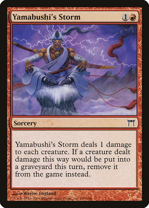 Yamabushi's Storm, carta Magic di tipo Sorcery illustrata da Wayne England
