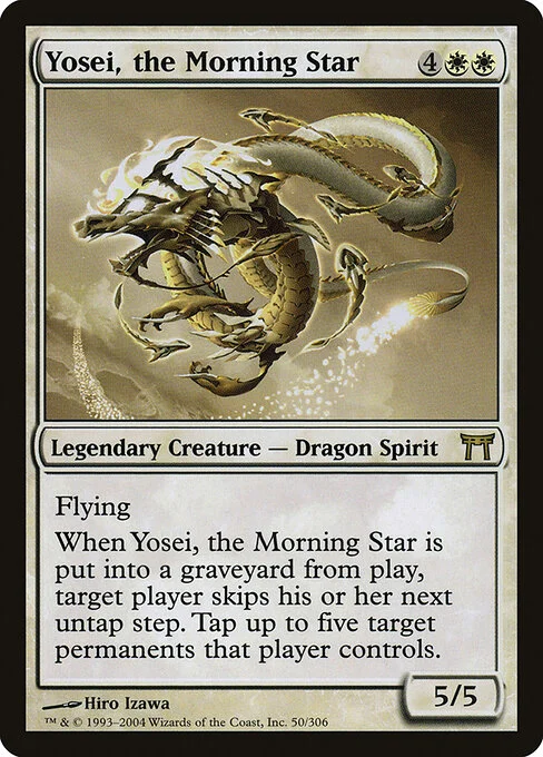 Yosei, the Morning Star, carta Magic di tipo Legendary Creature — Dragon Spirit illustrata da Hiro Izawa