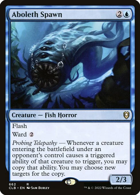 Aboleth Spawn, carta Magic di tipo Creature — Fish Horror illustrata da Sam Burley