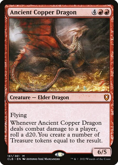Ancient Copper Dragon, carta Magic di tipo Creature — Elder Dragon illustrata da Antonio José Manzanedo