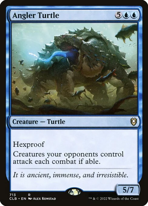 Angler Turtle, carta Magic di tipo Creature — Turtle illustrata da Alex Konstad