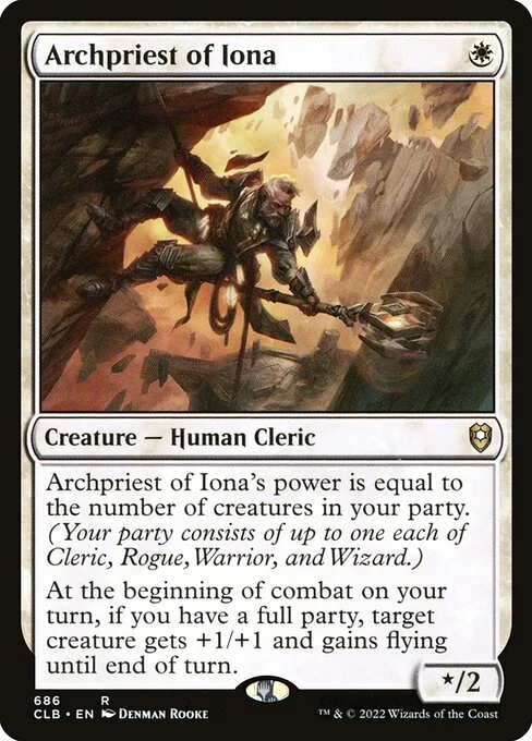 Archpriest of Iona, carta Magic di tipo Creature — Human Cleric illustrata da Denman Rooke