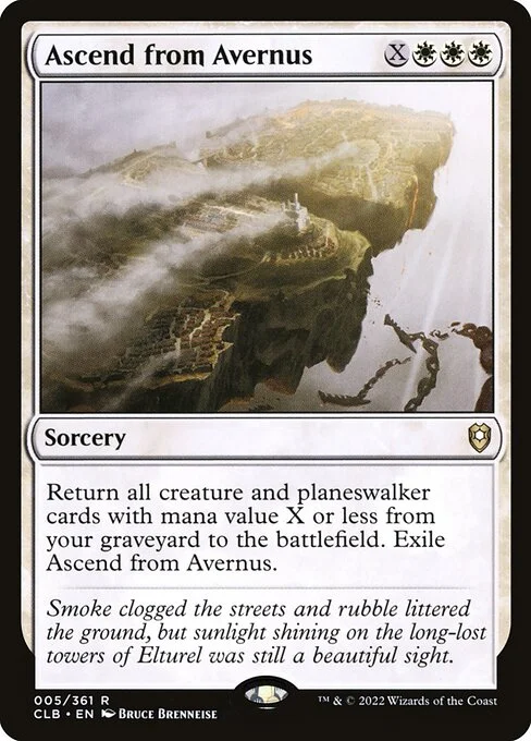 Ascend from Avernus, carta Magic di tipo Sorcery illustrata da Bruce Brenneise